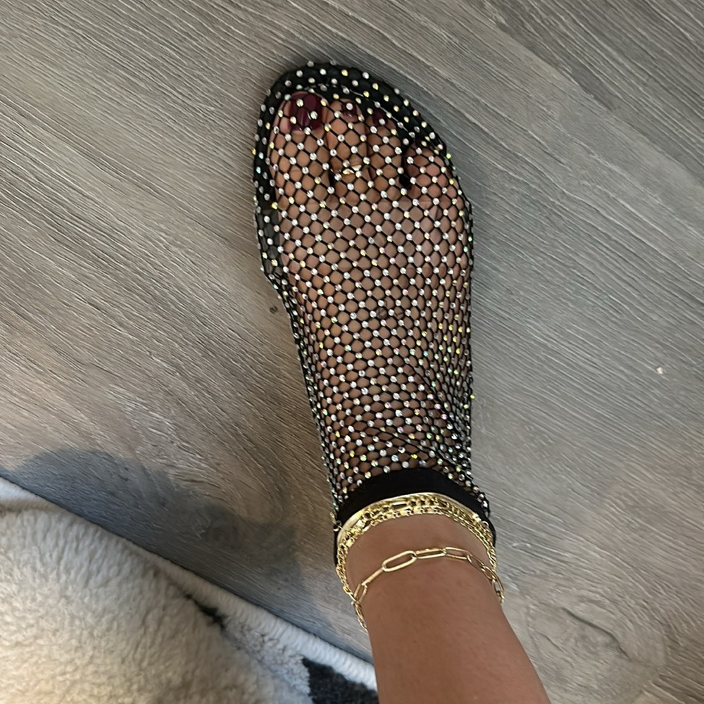 Sheer Flats with Rinestone - Picture 2 of 5